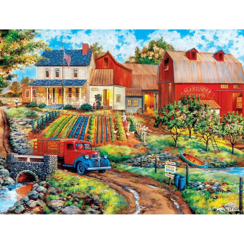 Puzzle 1000 pièces : Ferme & Campagne - Le jardin de grand-mère - Master Pieces