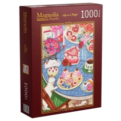 Puzzle 1000 pièces : Festin de chats - Magnolia