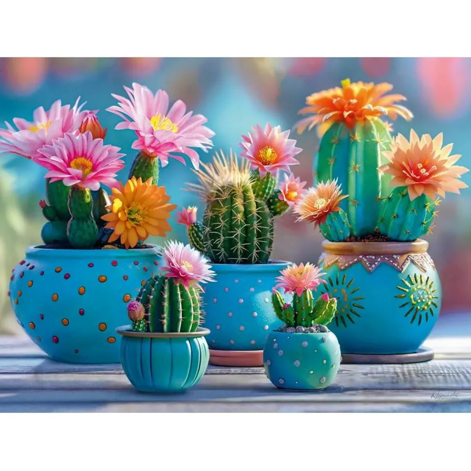 Puzzle 1000 pièces : Feu d'artifice Cactus Bloomy - CherryPazzi