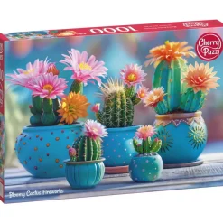Puzzle 1000 pièces : Feu d'artifice Cactus Bloomy - CherryPazzi