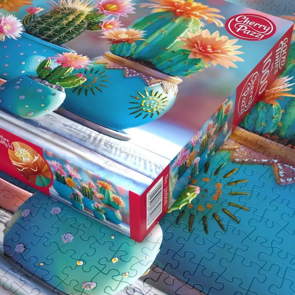 Puzzle 1000 pièces : Feu d'artifice Cactus Bloomy - CherryPazzi