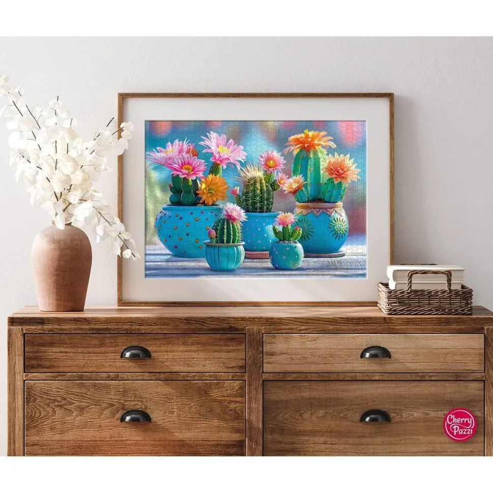 Puzzle 1000 pièces : Feu d'artifice Cactus Bloomy - CherryPazzi