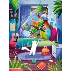 Puzzle 1000 Pièces : Fille & Chats - Magnolia