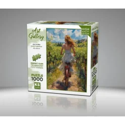Puzzle 1000 pièces : Fille à Vélo - Ks Games