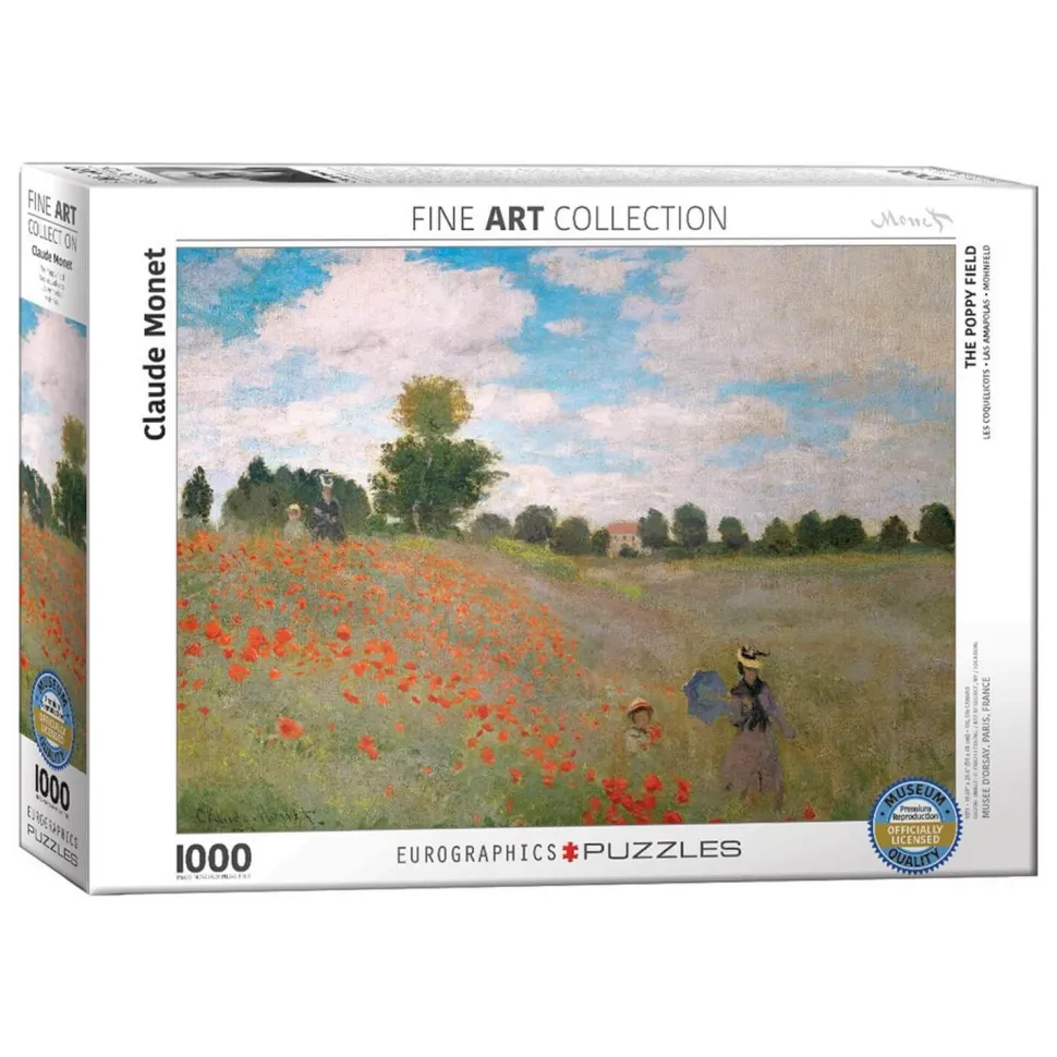 Puzzle 1000 pièces - Fine Arte Collection : "Les coquelicots" Claude Monet - Eurographics