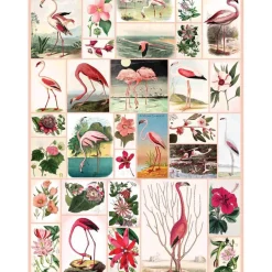 Puzzle 1000 pièces : Flamingos and Flowers - New York Puzzle Company