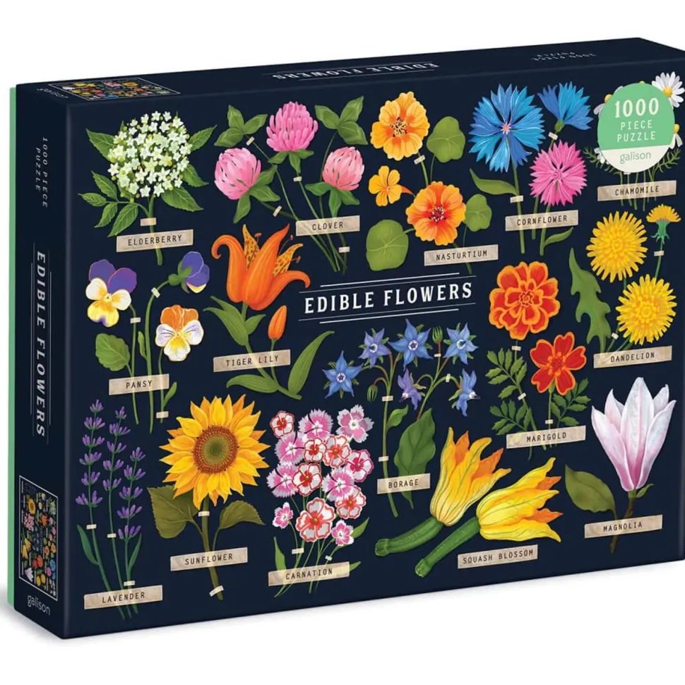 Puzzle 1000 pièces : Fleurs comestibles - Galison