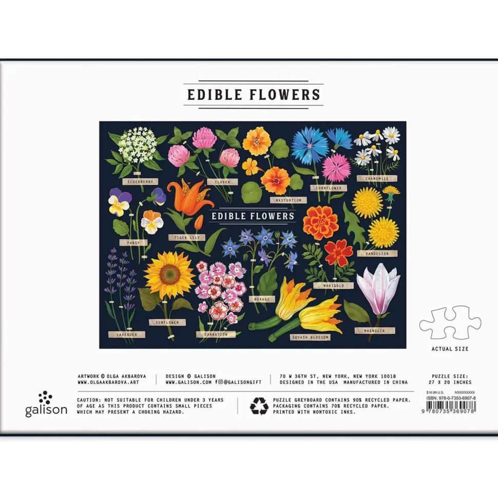 Puzzle 1000 pièces : Fleurs comestibles - Galison