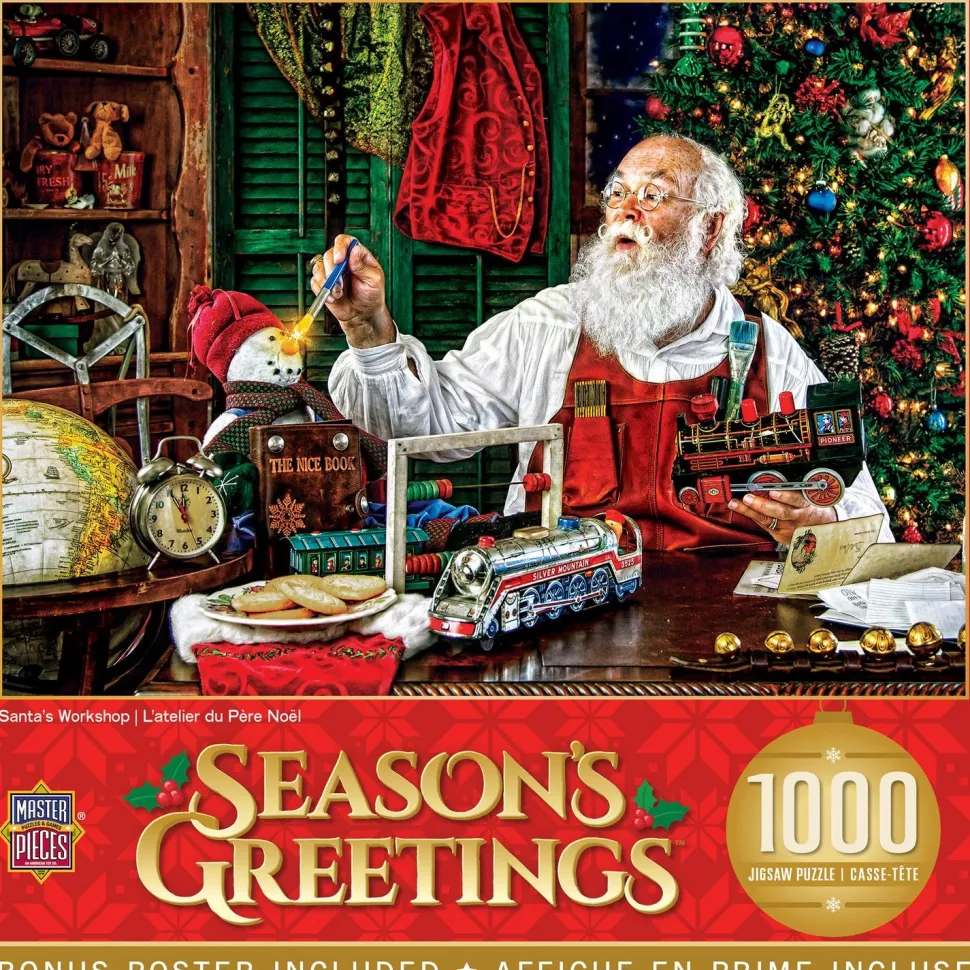 Puzzle 1000 pièces : Fêtes - L'Atelier du Père Noël - Master Pieces