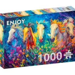 Puzzle 1000 pièces : Galop Lumineux - EnjoyPuzzle