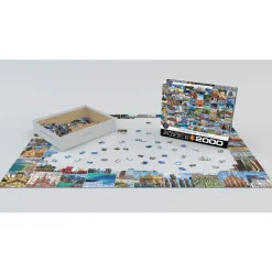 Puzzle 2000 pièces : Globe-trotteur : Monde - Eurographics