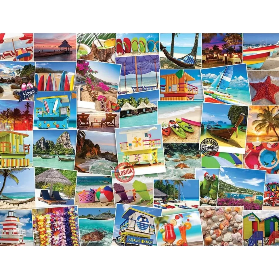 Puzzle 1000 pièces : Globe-trotteur : Plages - Eurographics