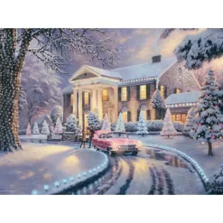 Puzzle 1000 pièces : Graceland® Noël, Thomas Kinkade - Schmidt