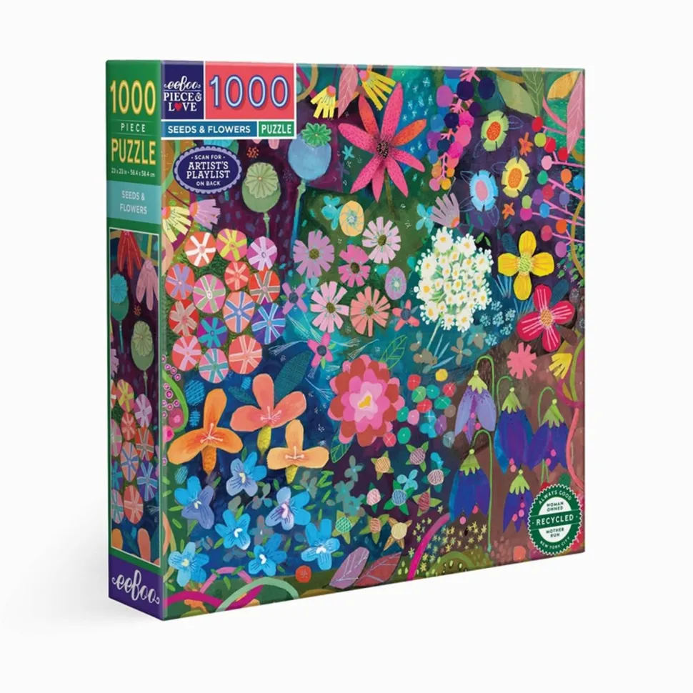 Puzzle 1000 pièces : Graines et fleurs - Eeboo