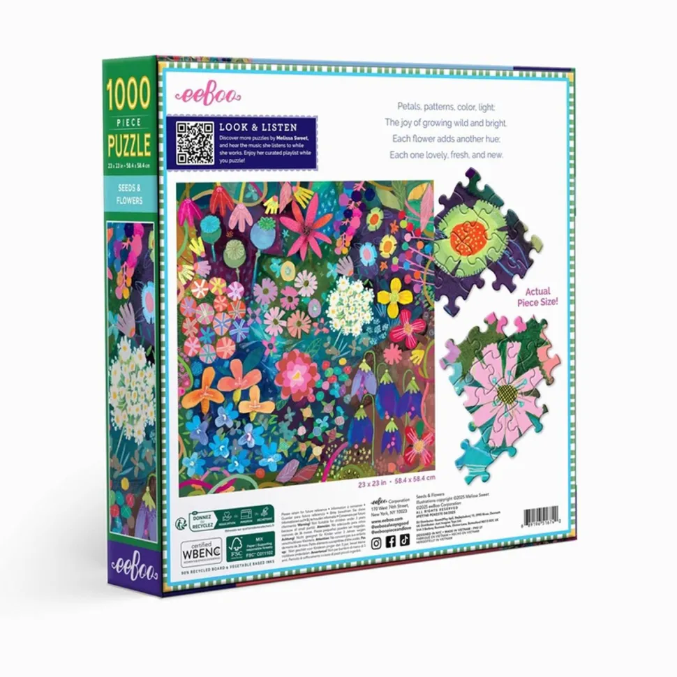 Puzzle 1000 pièces : Graines et fleurs - Eeboo