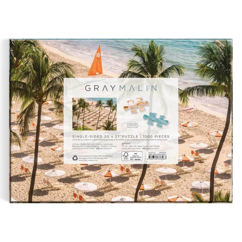 Puzzle 1000 pièces : Gray Malin, Le Beach Club - Galison