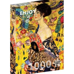 Puzzle 1000 pièces : Gustav Klimt : La Dame à l'éventail - EnjoyPuzzle
