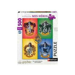 Puzzle 500 pièces : Harry Potter : Les quatre blasons de Poudlard - Nathan