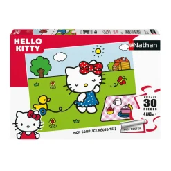 Puzzle 30 pièces : Hello Kitty au jardin - Nathan