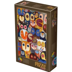 Puzzle 1000 pièces : Hiboux - DToys