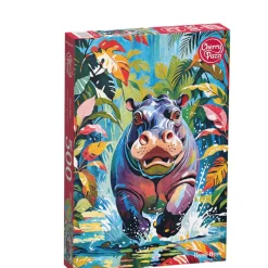 Puzzle 500 pièces : Hippopotame heureux - CherryPazzi