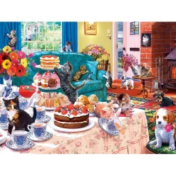 Puzzle 550 pièces : Home Sweet Home - Les terreurs de l'heure du thé - Master Pieces