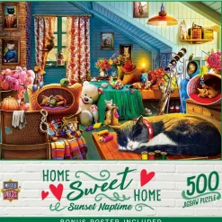 Puzzle 550 pièces : Home Sweet Home - Sieste au coucher du soleil - Master Pieces