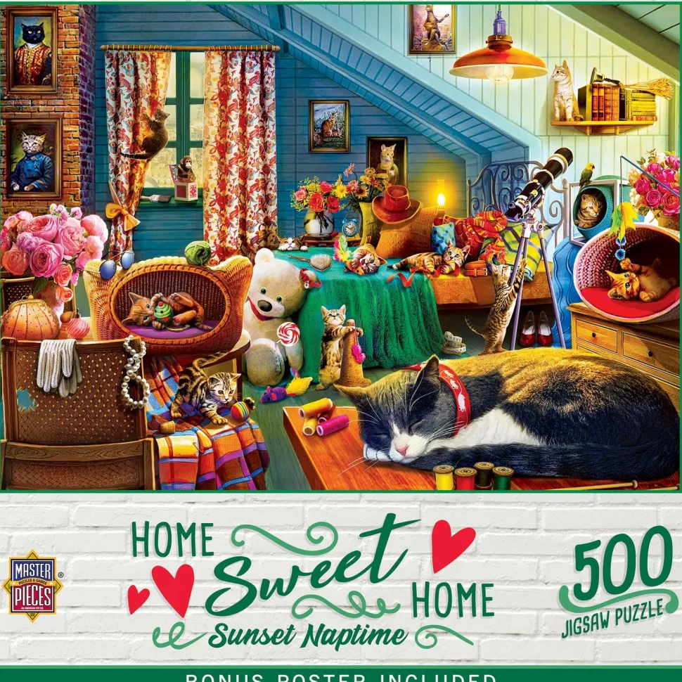 Puzzle 550 pièces : Home Sweet Home - Sieste au coucher du soleil - Master Pieces