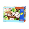 Puzzle 120 pièces : Hérissons au printemps - Castorland