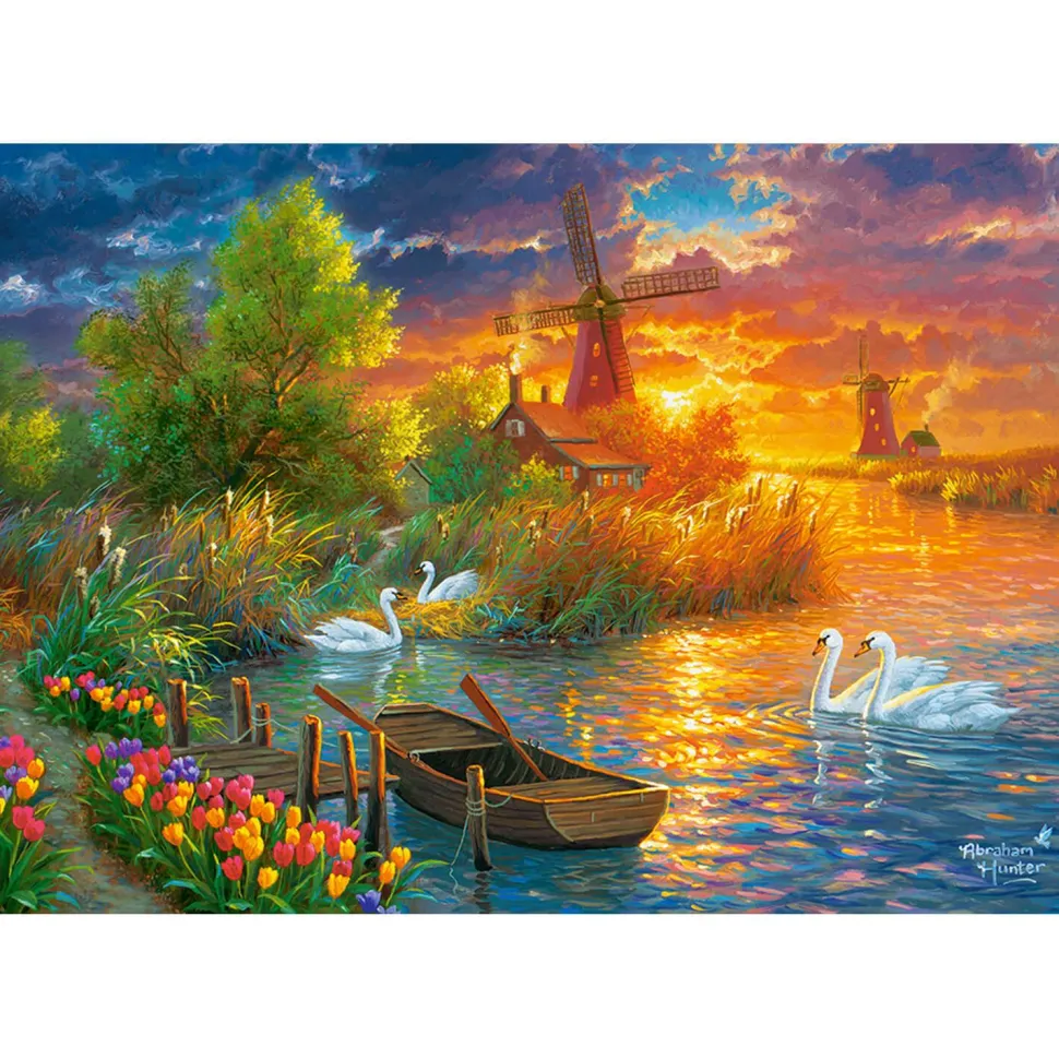 Puzzle 1000 pièces : Idylle hollandaise - Castorland