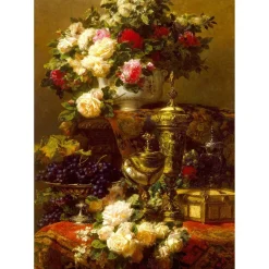 Puzzle 1000 pièces : JeanBaptiste Robie : Fleurs et Fruits - EnjoyPuzzle