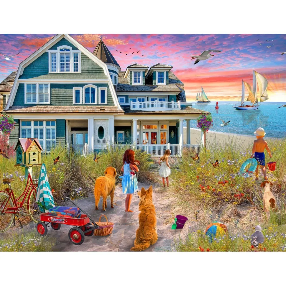 Puzzle 1000 pièces : Journée à la plage - Vermont Christmas Company