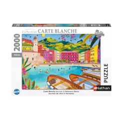Puzzle 2000 pièces : Journée de rêve à Vernazza, Nolwenn Denis (Collection Carte Blanche) - Nathan