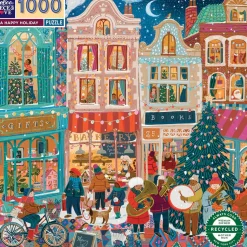 Puzzle 1000 pièces : Joyeuses Fêtes - Eeboo