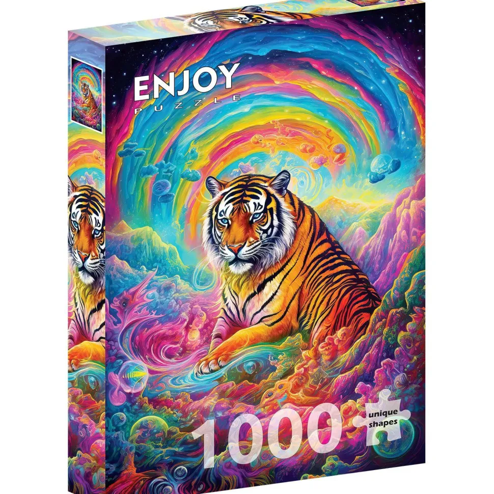 Puzzle 1000 Pièces : Là où règnent les tigres - EnjoyPuzzle