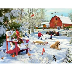 Puzzle 1000 pièces : La ferme à Noël - Vermont Christmas Company
