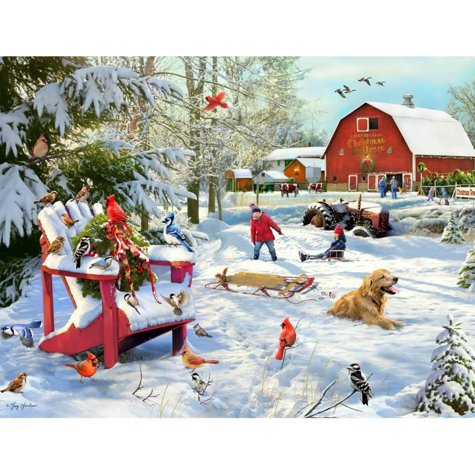 Puzzle 1000 pièces : La ferme à Noël - Vermont Christmas Company