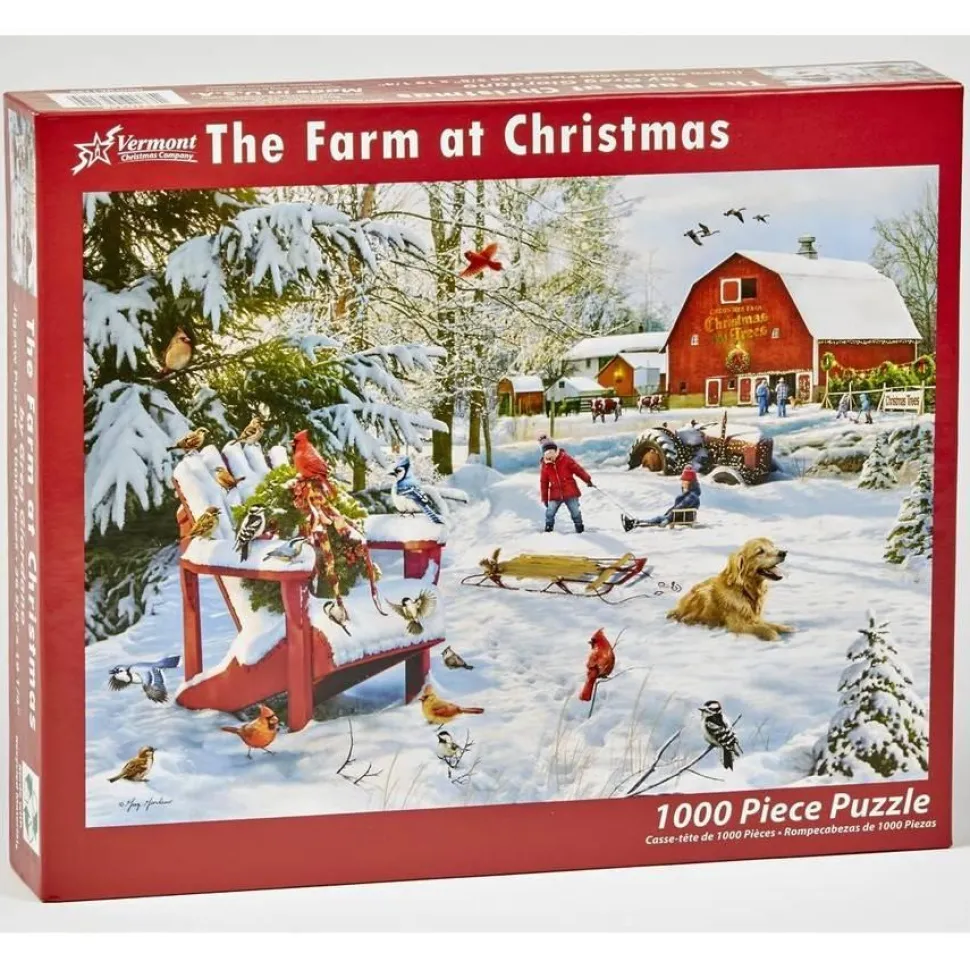 Puzzle 1000 pièces : La ferme à Noël - Vermont Christmas Company