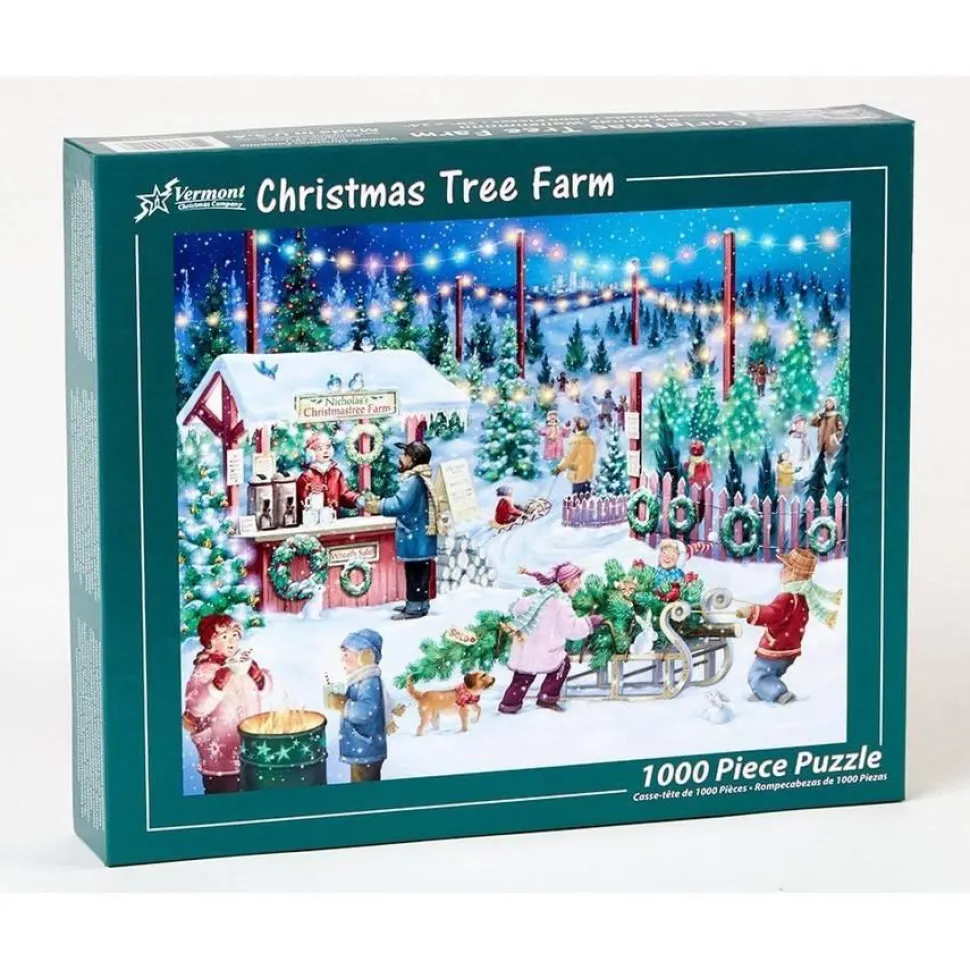 Puzzle 1000 pièces : La ferme des sapins de Noël - Vermont Christmas Company