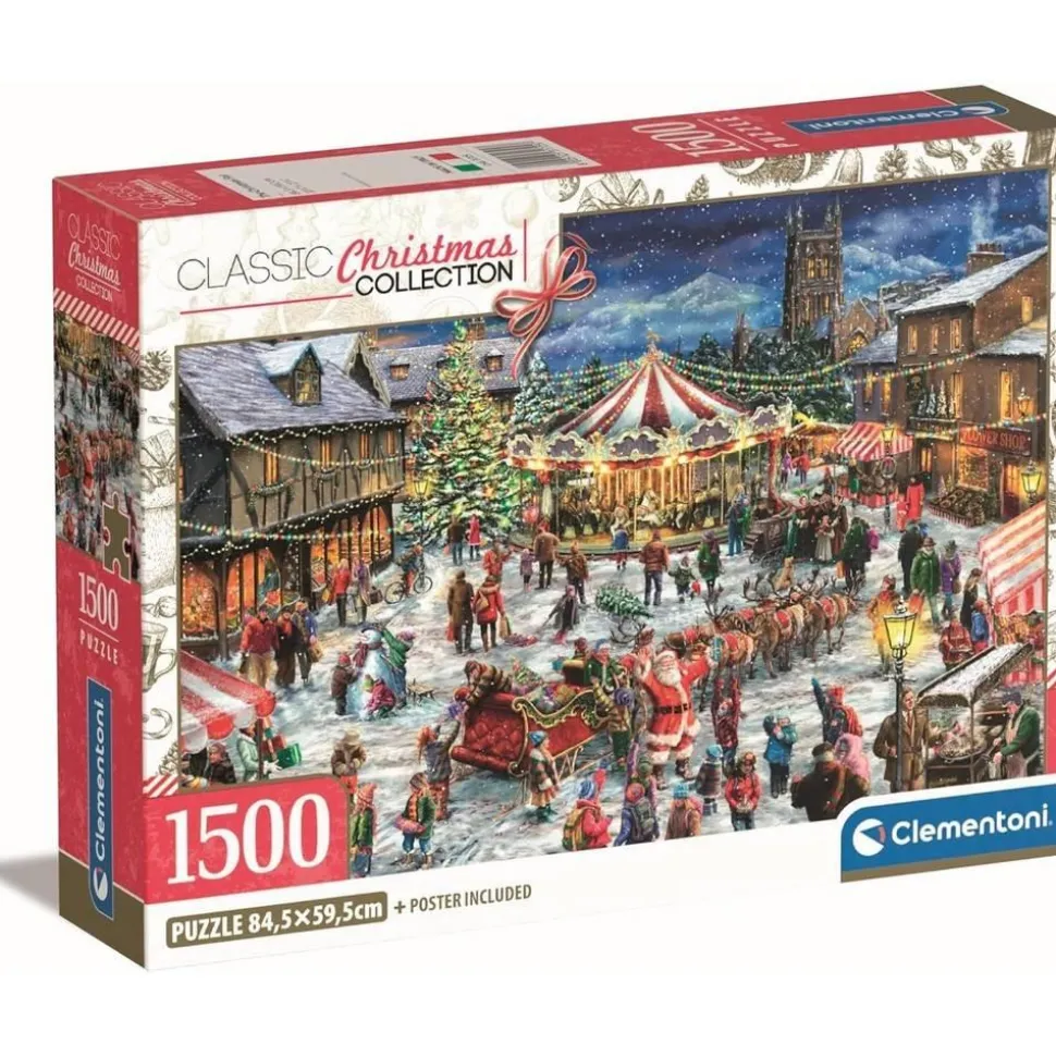 Puzzle 1500 pièces : La Foire de noël - Clementoni