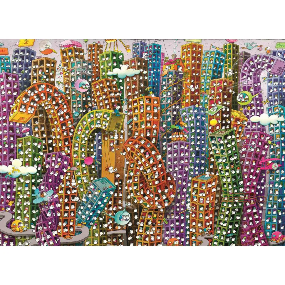 Puzzle 2000 pièces : La jungle, Mordillo - Clementoni