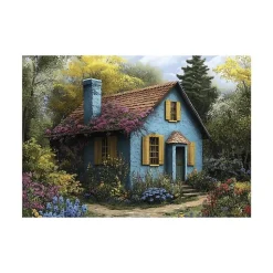 Puzzle 500 pièces : La Maison Bleu - Dino