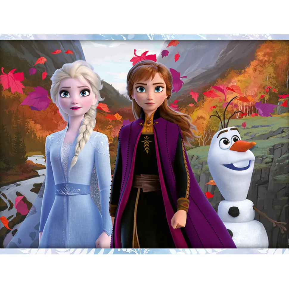 Puzzle 100 pièces : La Reine des Neiges 2 (Frozen 2) : Un monde magique - Nathan