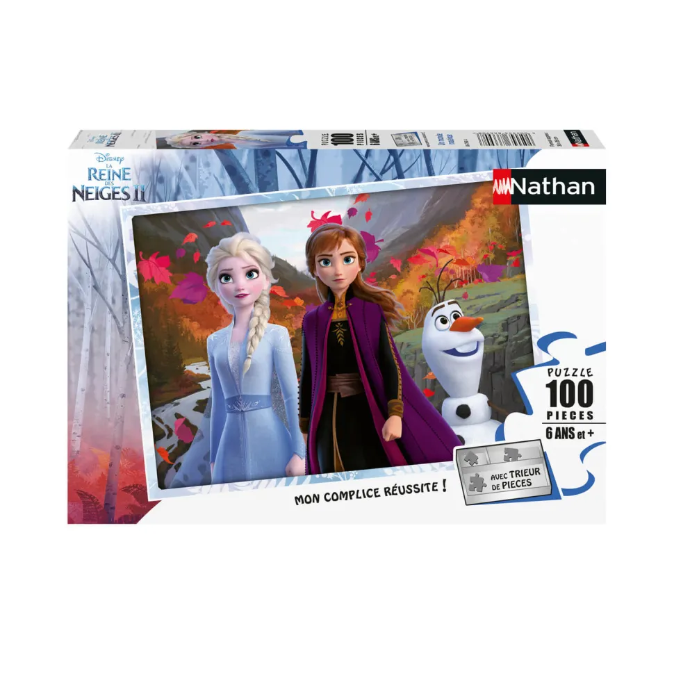 Puzzle 100 pièces : La Reine des Neiges 2 (Frozen 2) : Un monde magique - Nathan