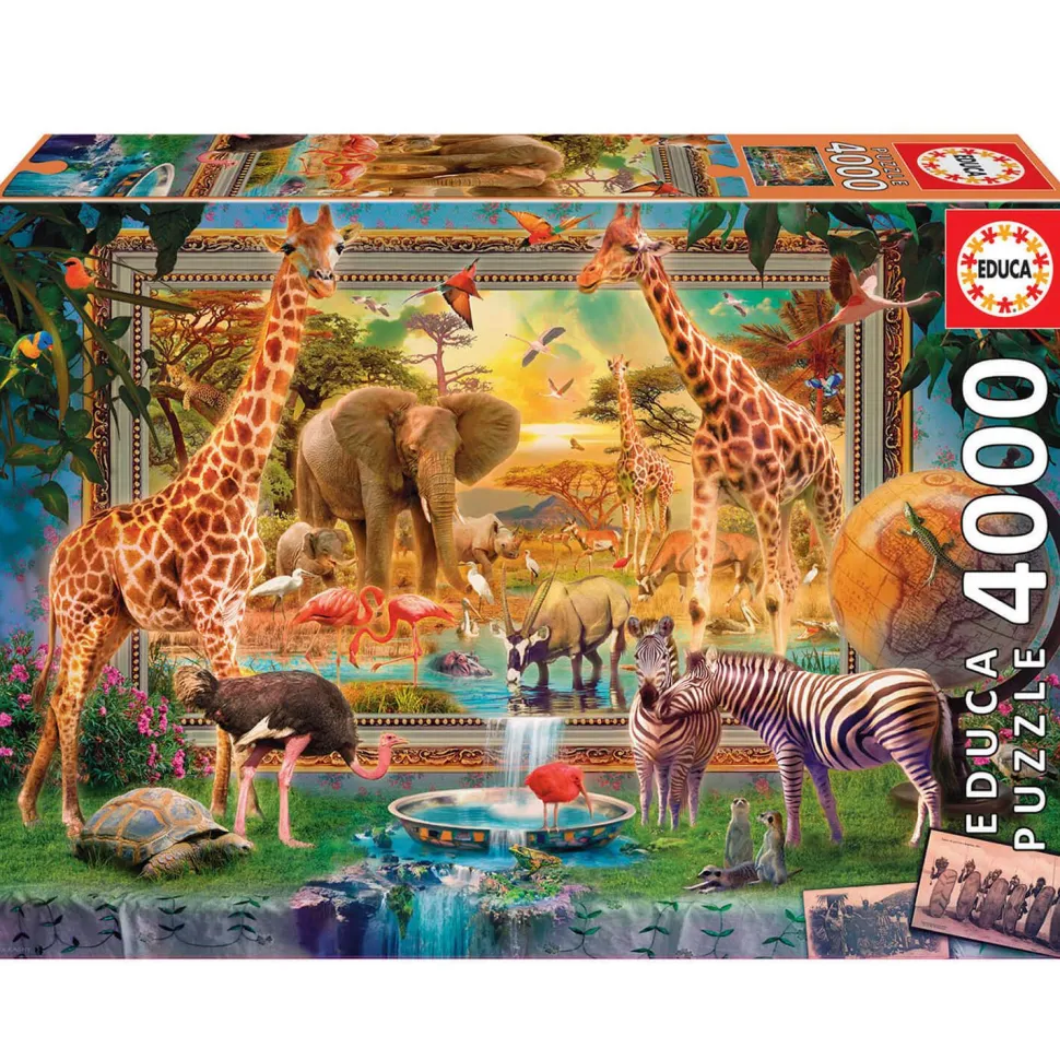 Puzzle 4000 pièces : La savane prend vie - Educa