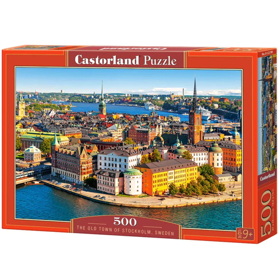Puzzle 500 pièces : La vieille ville de Stockholm, Suède - Castorland