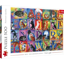 Puzzle 500 pièces : L'alphabet du chat - Trefl