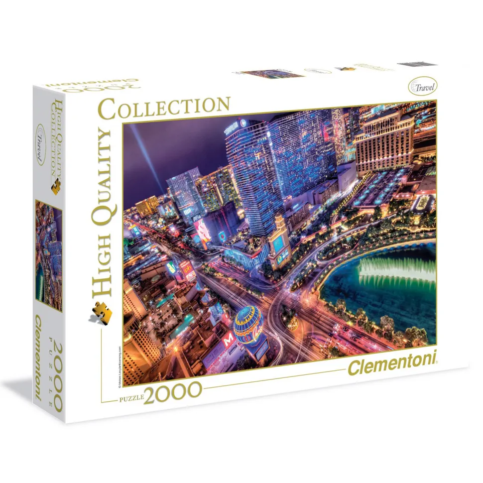 Puzzle 2000 pièces : Las Vegas - Clementoni