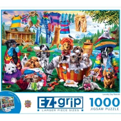Puzzle 1000 pièces : Laundry Day Rascals EZGrip Puzzle - Master Pieces