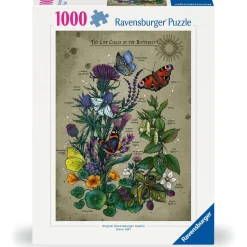 Puzzle 1000 pièces : Le cercle de vie du papillon - Ravensburger